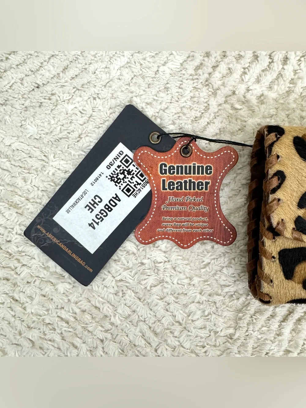 American Darling Cheetah Leopard Calf Hair Convertible Crossbody Wristlet Wallet